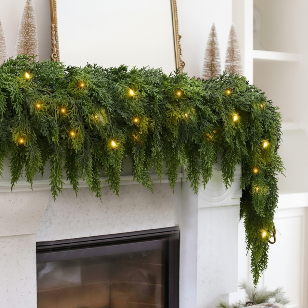 Pre-Lit Cedar Christmas Garland